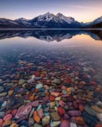 Алмазная вышивка мозаика Алмазная картина озеро горы пейзаж 30x40 см