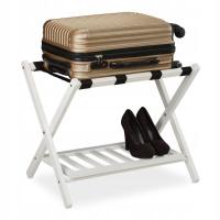 Stojak stołek na walizki składany z 2 poziomami Relaxdays k