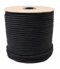 Веревочка полипропилена парусная сплетенная Черная сильная 10мм 30М