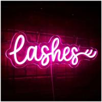 RZĘSY LASHES DO SALONU Z RZĘSAMI NEON LED REKLAMA LAMPKA TRYB ŚCIEMNIANIA