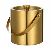 Dwuścienne izolowane wiaderko na lód Wanna na lód Napój Chiller Pojemnik na 3L