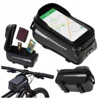 DUŻA SAKWA NA ROWER RAMĘ WODOODPORNA TORBA ROWEROWA UCHWYT ETUI NA TELEFON