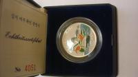 Moneta 100 Won 1995 r - Kaczki Korea Półn. Proof srebro