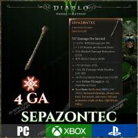 Diablo 4 IV |SEPAZONTEC |4 GREATER AFFIX | PERFECT ITEM POWER SEZON 6