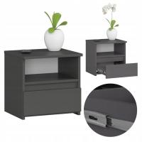 Маленькая прикроватная тумбочка для ребенка серый графит 40 см
