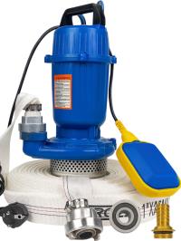 POMPA DO WODY BRUDNEJ CZYSTEJ SZAMBA Z PŁYWAKIEM Z SITKIEM + WĄŻ 20M 2650W