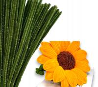 Druciki BŁYSZCZĄCE 15 szt Zielone puszyste florestyczne dekoracyjne