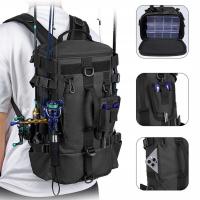 Plecak Wędkarski Turystyczny Torba na Przynęty Pokrowiec na Wędki Czarny