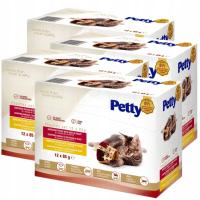 PETTY Saszetki karma mokra dla KOTA mix smaków KURCZAK WOŁOWINA 48x85g