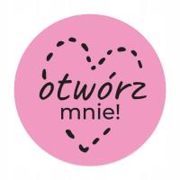 Наклейки для заказов откройте меня этикетки для посылок подарки сердце x200 3 см