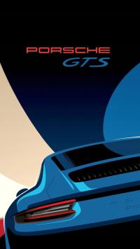 Plakat Porsche GTS Auto Retro Vintage 90x60 cm #4