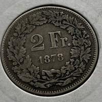 2 FRANKI 1878, RZADKIE, SREBRO (5)