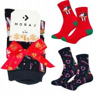 zestaw 2 pary skarpety ŚWIĄTECZNE damskie bawełniane Boże Narodzenie 35-38