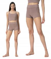 Леггинсы короткие 4F коричневый