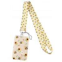 Card cover Keychain Cute Lanyards For Neck Yellow