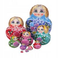 10pcs Wooden Russian Nesting Matryoshka Dolls Set