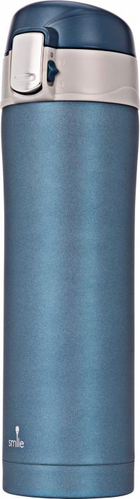 TERMOS TURYSTYCZNY KUBEK TERMICZNY SMILE Niebieski (420 ml)