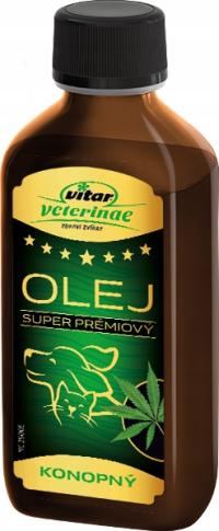 VITAR Veterinae Olej konopny 200 ml - bogate źródło kwasów tłuszczowych omega 3 + ess.