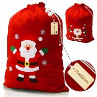 DUŻY WOREK NA PREZENTY OPAKOWANIE ŚWIĄTECZNE 70x50 NA GWIAZDKĘ POD CHOINKE