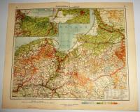MAPA GDAŃSK I OKOLICE 1934 Minerva Atlas