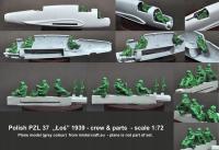 Scibor 72HM0063 Figurki Polish PZL 37 Los crew 1939 + AKC 1:72 24H
