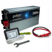 Przetwornica samochodowa 12V/230V Polion 2000W czysty sinus