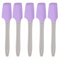 5 SZTUK FIOLETOWYCH SILIKONOWYCH PĘDZLI / SZPATUŁEK DO MASECZEK I KREMÓW