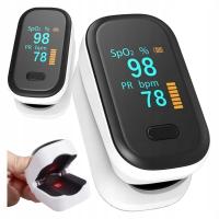 Pulsometr medyczny pulsoksymetr na palec pomiar tętna monitor pracy serca
