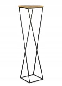 Czarny Metalowy Kwietnik Ogród Taras Stojak 100 cm