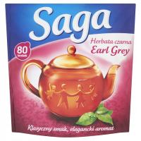 Черный чай экспресс Сага Эрл Грей 80 пакетиков 120 г