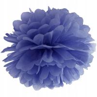 POMPON bibułowy 25 cm GRANATOWY niebieski pompony