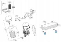 Комплект прокладок масляного радиатора MERCEDES V6 OM642