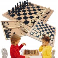 Шахматы шашки нарды большой деревянный 3in1 мега большой подарок