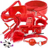 ЭРОТИЧЕСКИЙ НАБОР БДСМ ГАДЖЕТ ОШЕЙНИК СЕКС НАРУЧНИКИ КЛЯП ЗАЖИМЫ КНУТ ВЕРЕВКА