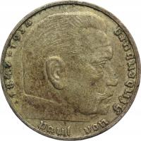 2 REICHSMARK III RZESZA 1938 A HINDENBURG SWASTYKA