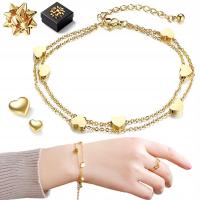 ЖЕНСКИЙ БРАСЛЕТ ИЗ ЗОЛОТА 585 С ГРАВИРОВКОЙ В ВИДЕ СЕРДЦА ДЛЯ ЖЕНЫ