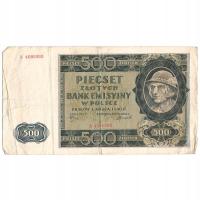 Банкнота 500 злотых 1940 стан 3 -, Сер. А, Горец