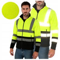 Рабочая флисовая мужская светоотражающая рабочая толстовка флисовая светоотражающая утепленная