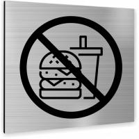 Tabliczka ZAKAZ JEDZENIA NAPIS Tablica nierdzewna PIKTOGRAM ALUMINIUM