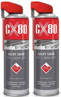 2× CX80 suchy smar z Teflonem 500 ml - spray PTFE