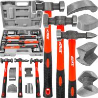 Młotki blacharskie Verke zestaw 7-elementowy z trzonkami fiberglass