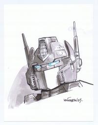 Oryginalny Rysunek Optimus Head A5
