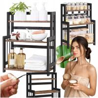 Organizer kuchenny na przyprawy Półka na blat stojąca do kuchni drewniana