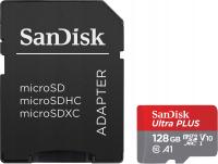 Karta SanDisk Ultra Plus microSD 128 GB plus adapter