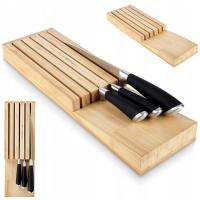 Органайзер для ножей, деревянный бамбуковый ящик, кухонный плоский ящик