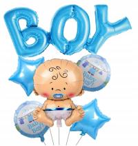 Воздушные шары набор BABY SHOWER BOY рождение один год XL