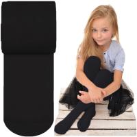 Czarne RAJSTOPY gładkie MIKROFIBRA 152-158 40 DEN BS rajstopki dziewczęce