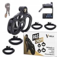 КЛЕТКА ДЛЯ ПЕНИСА ПОЯС ВЕРНОСТИ С ЗАМКОМ ДЛЯ КЛЮЧЕЙ БДСМ ЦЕЛОМУДРИЕ КЛЕТКА S