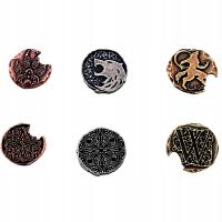 НАБОР ИЗ 3 ОБОРОТНЕЙ МЕТАЛЛИЧЕСКИХ МОНЕТ LARP RPG