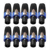 10pcs 4 Pole Audio Speaker Connectors Plugs Twist Lock Rechargeable Po Plug